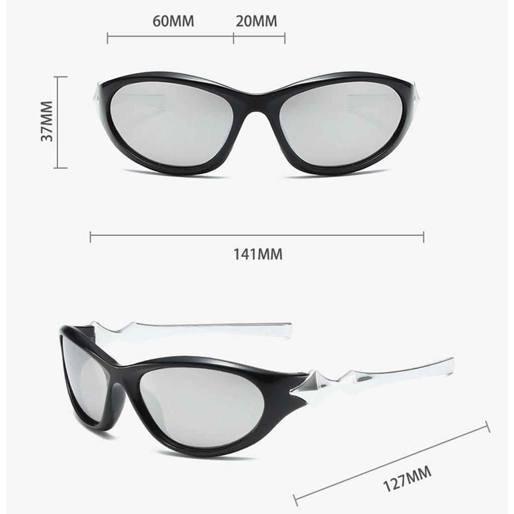 Звезды в солнцезащитных очках Солнцезащитные очки Cyberpunk Y2K Футуристические солнцезащитные очки Spice Girls Street Женские солнцезащитные очки Мужские солнцезащитные очки