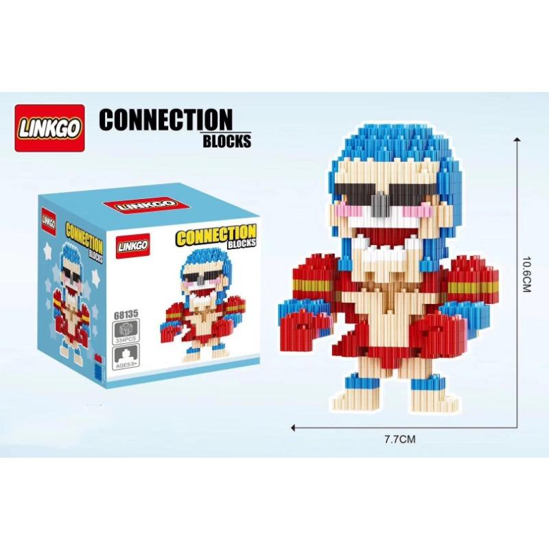 One Piece Connection Building Blocks Luffy Chopper Nami Sanji Zoro Usopp Ace Franky Brook Robi Diamond Brick Figure Toy For Kids