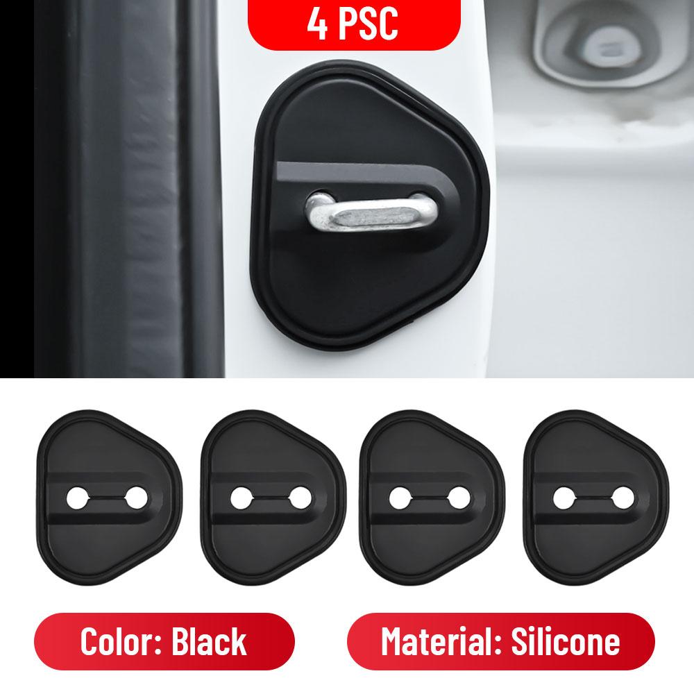 For ZEEKR 001 EV -2025 Silicone Car Door Lock Buckle Protection Cover Elastic Anti-Collision Shock Absorbing Pad