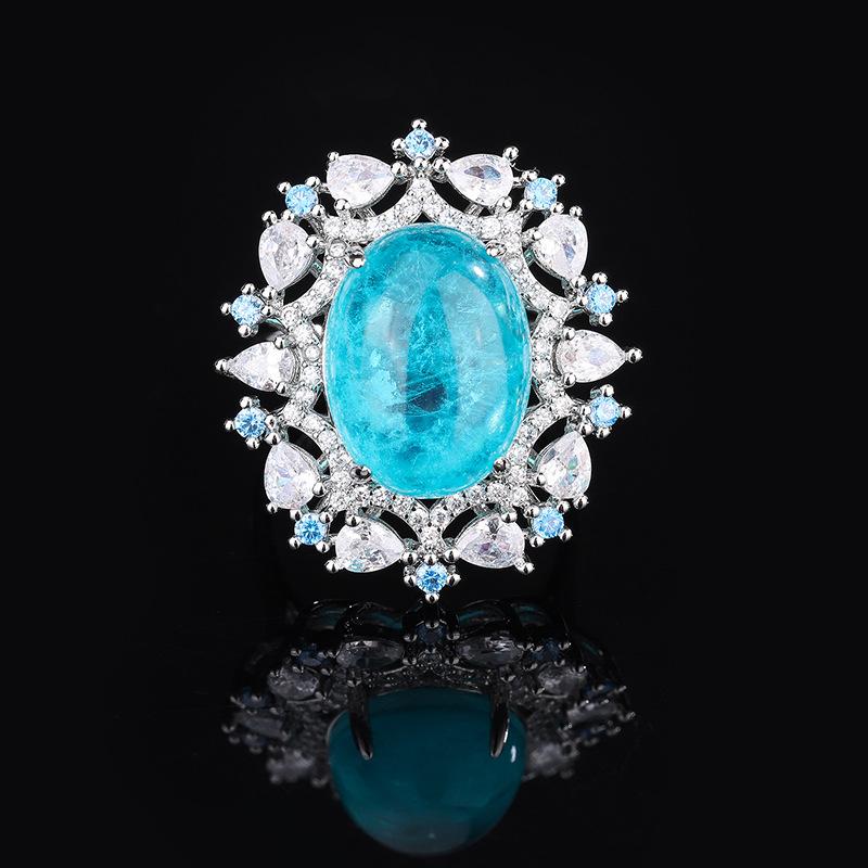 Имитация натурального ожерелья Параиба с подвеской контрастного цвета с бриллиантовым рубином, ожерелье, винтажный комплект ювелирных изделий