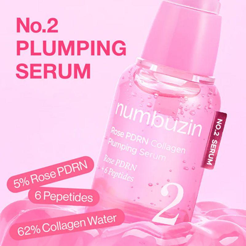 [Numbuzin] No.2 Rose PDRN Collagen Plumping Serum 30ml