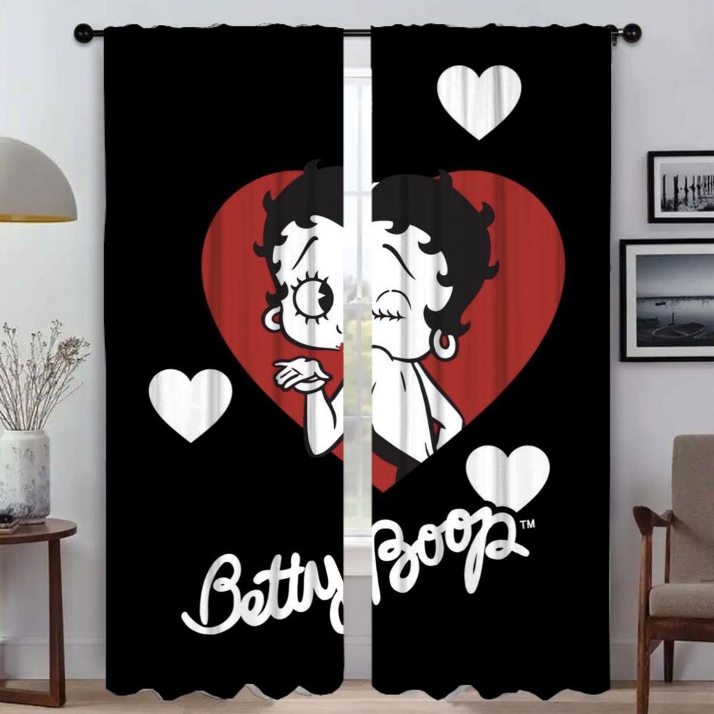 Шторы B-bettys BoopS для гостиной, затемняющие шторы, 2 шт., тюль для спальни, кухни, элегантный