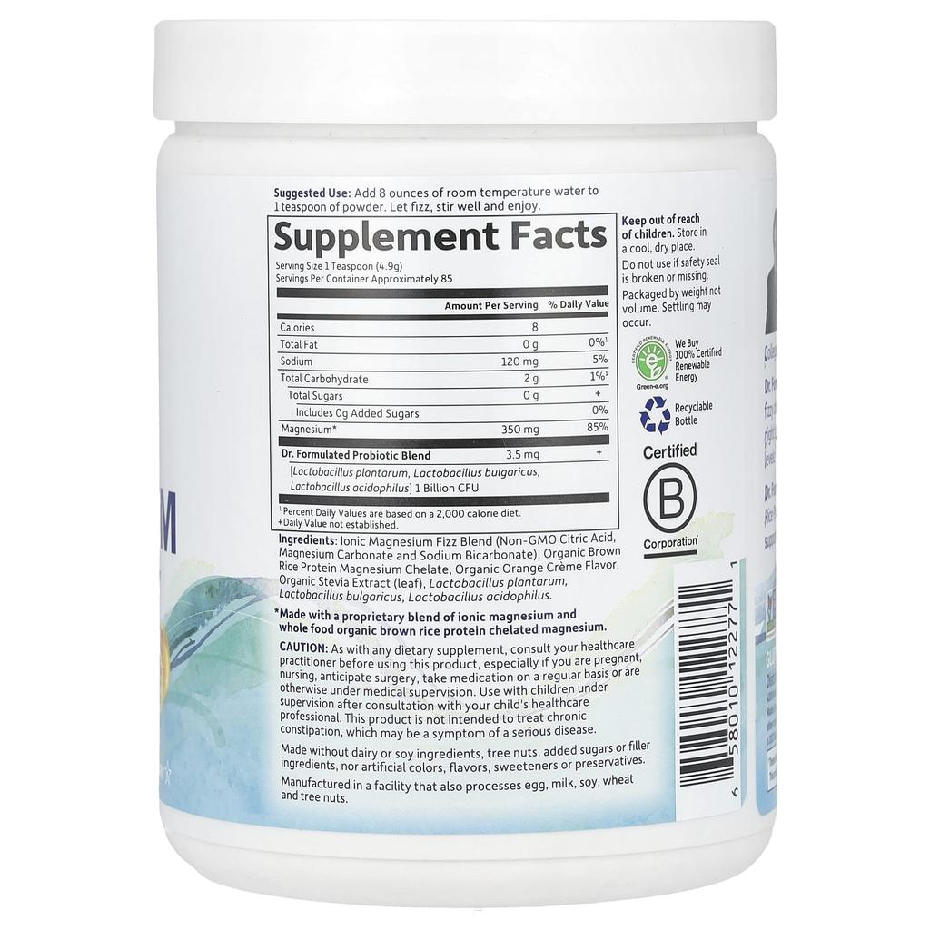 Physician Formulated, Natural Food Magnesium, Orange, 419.5g (14.8oz)