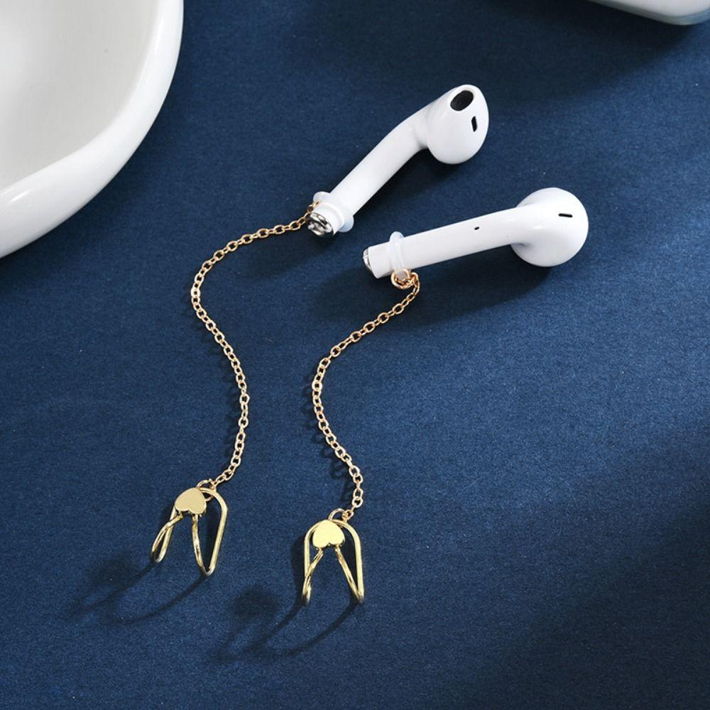 2 шт./пара, наушники для декора ушей, анти-потерянные цепочки, зажим для наушников, беспроводные аксессуары для наушников