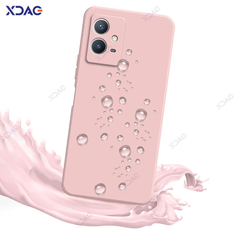 Роскошные квадратные жидкие силиконовые чехлы для VIVO Y33s Y33t V2109 Global 6.58" Global 360 мягкие чехлы для телефонов водонепроницаемые сумки