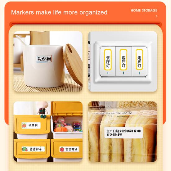 Мини-принтер этикеток Портативный Bluetooth-совместимый Бесплатное редактирование изображения Вставка не требует чернил Перезаряжаемый Совместимость с iOS для Android