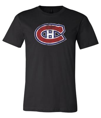 Футболка с состаренным логотипом Montreal Canadiens S-6XL Отслеживание!! Футболка Unisex