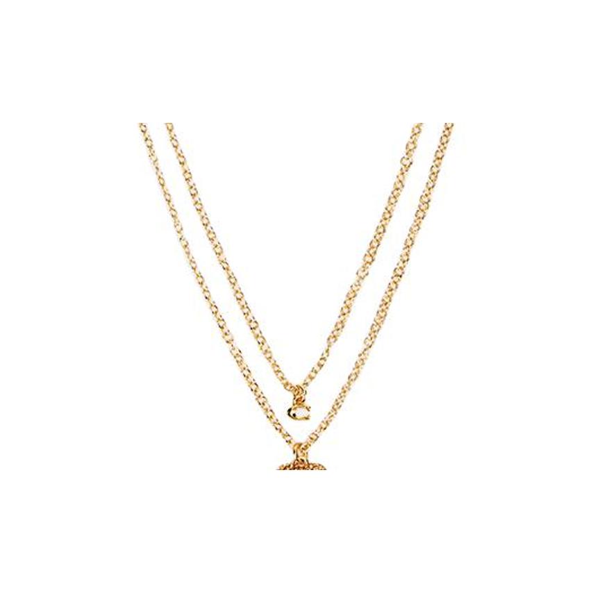 Coach Lollipop Pendant Necklace Women necklaces Gold CO131-GDMC