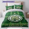 Celtic FC Logo Pattern Bedding Set Quilt Cover Pillowcase Home Decor Gift (1 * duvet cover + 2 * pillowcase, without core)