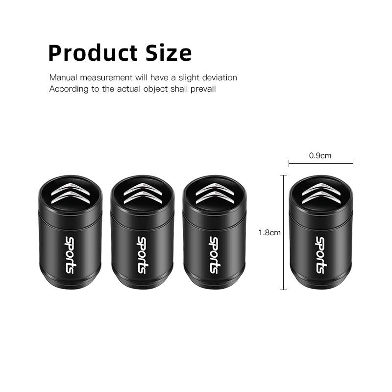 OKKU5 Car Wheel Tire Valve Stem Cover Dustproof Cap Accessories For Citroen C3 C5 AIRCROSS CX5 C4 Cactus PICASSO e-C3 e-C4 C1 C-Crosse