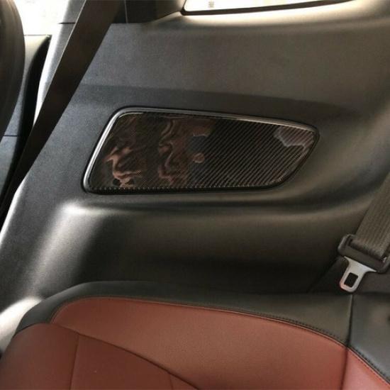 Carbon fiber Auto styling Car Rear Door Panel Cover Trim For Ford Mustang 15-21