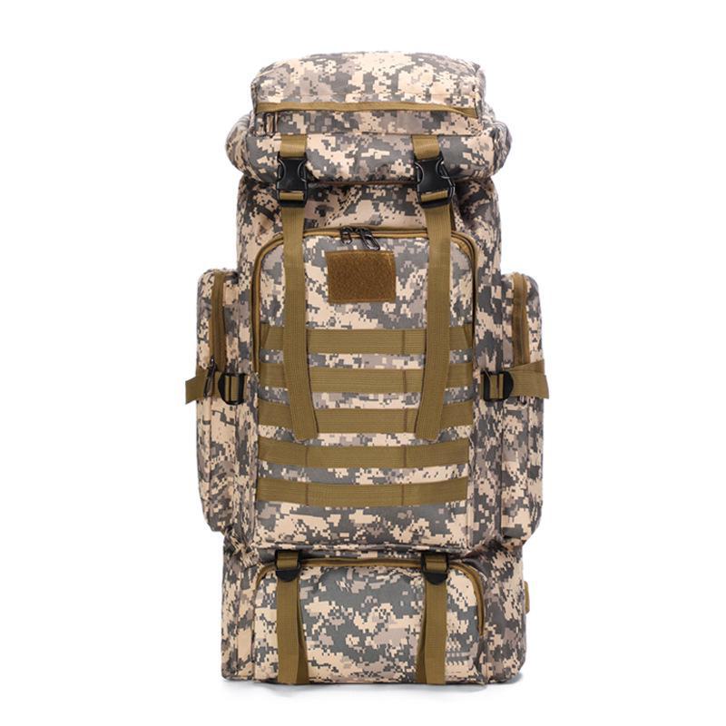 80L Waterproof Camo Hiking & Tactical Backpack for Mountaineering & Outdoor Sports