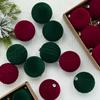 Velvet Christmas Balls Christmas Tree Decoration 12pcs/box Hanging Balls Ornaments Plush Ball Box Christmas Holiday Party Decors