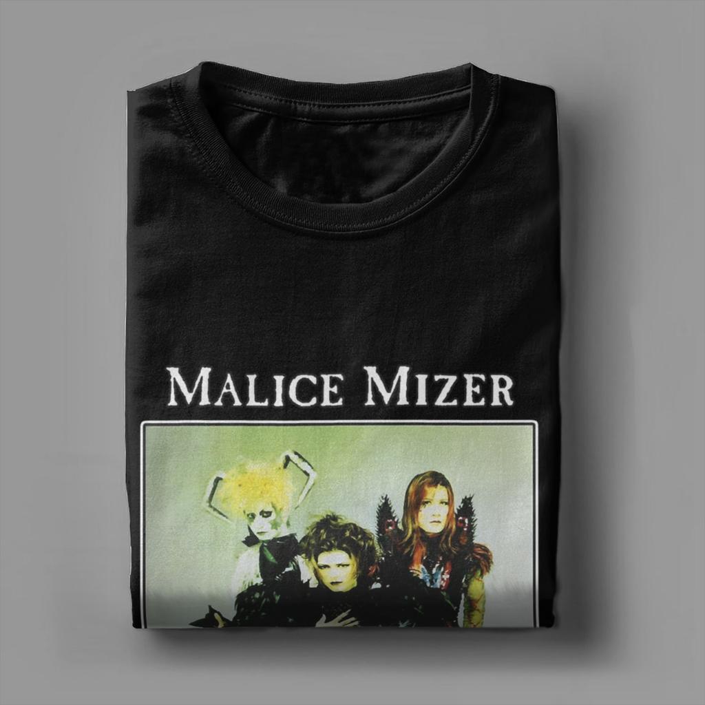 MALICE MIZER Футболка Мужская Хлопок Сумасшедшие Футболки Круглый Вырез Футболка с Логотипом Группы Эпохи Короткий Рукав Одежда Подарок на День Рождения