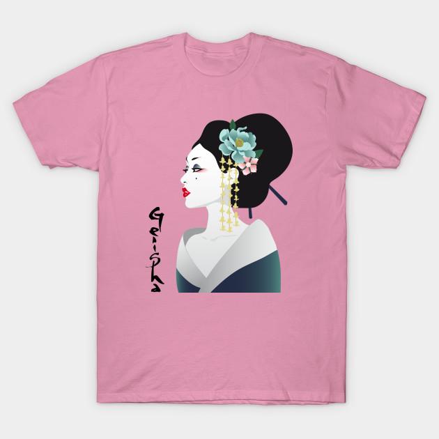 T Shirt Women Geisha Harajuku Print Kawaii Tshirt Summer Short Sleeve Female T-Shirt Top Tee