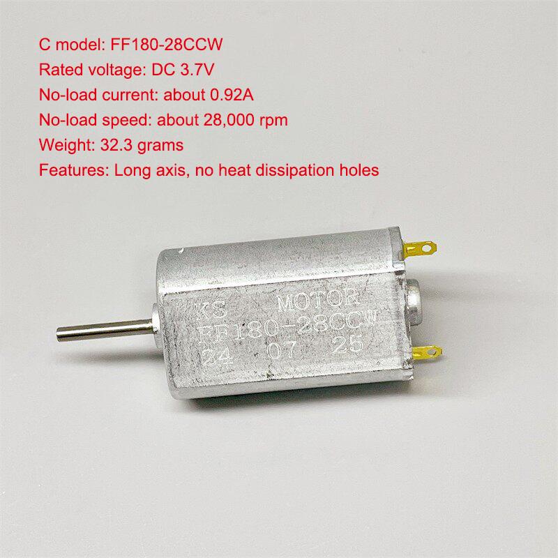 Mini Motor FF180 DC 3.7V for RC Aircraft Longevity Carbon Brush Enhanced Speed Output