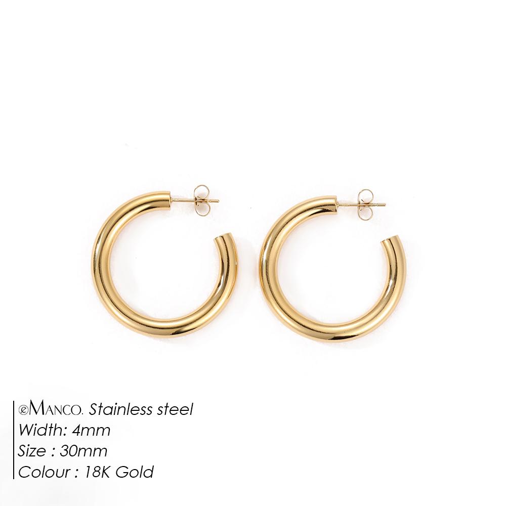 EMANCO Vintage Spiral Twist Hoop Earrings for Women Punk Party Earrings Trendy Gold Color Earrings Jewelry Pendientes