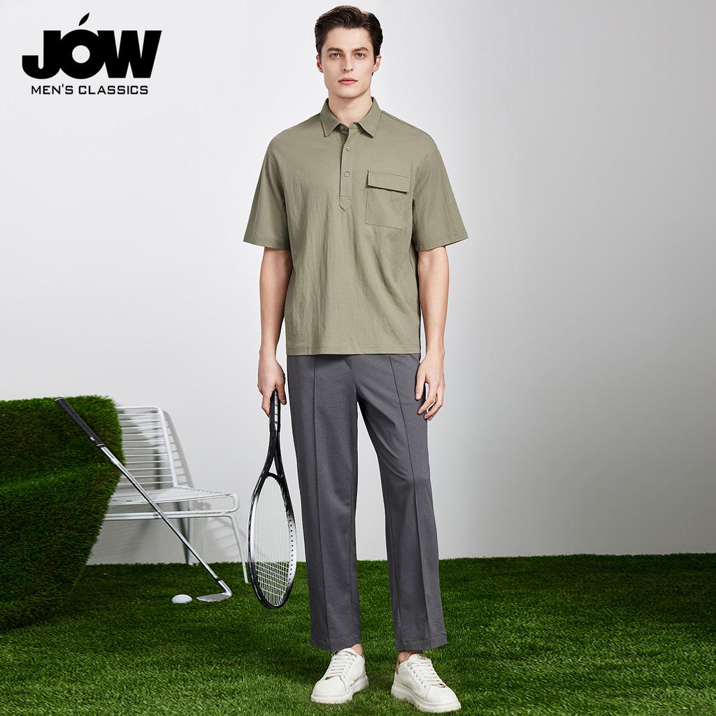 Light Luxury Cotton and Hemp Series Machine Washable Loose and Micro Wrinkled Texture Flip Collar Polo Shirt for Men