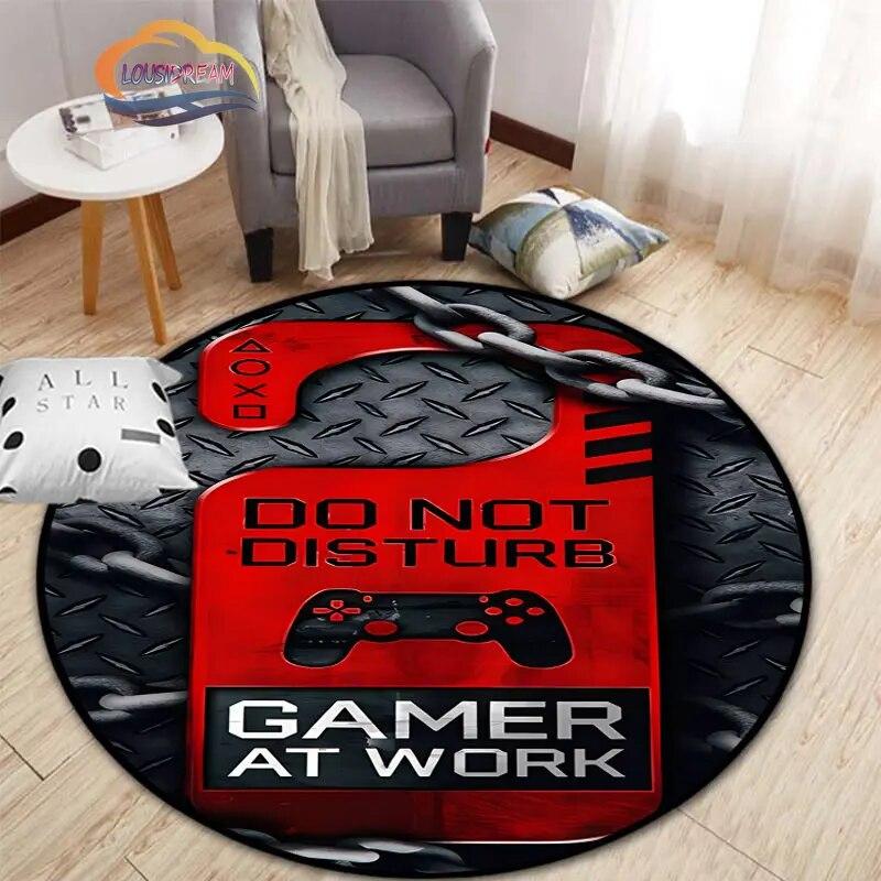 3D игровой контроллер круглый ковер, коврик для гостиной, спальни, детской комнаты, круговая игровая декорация подарок