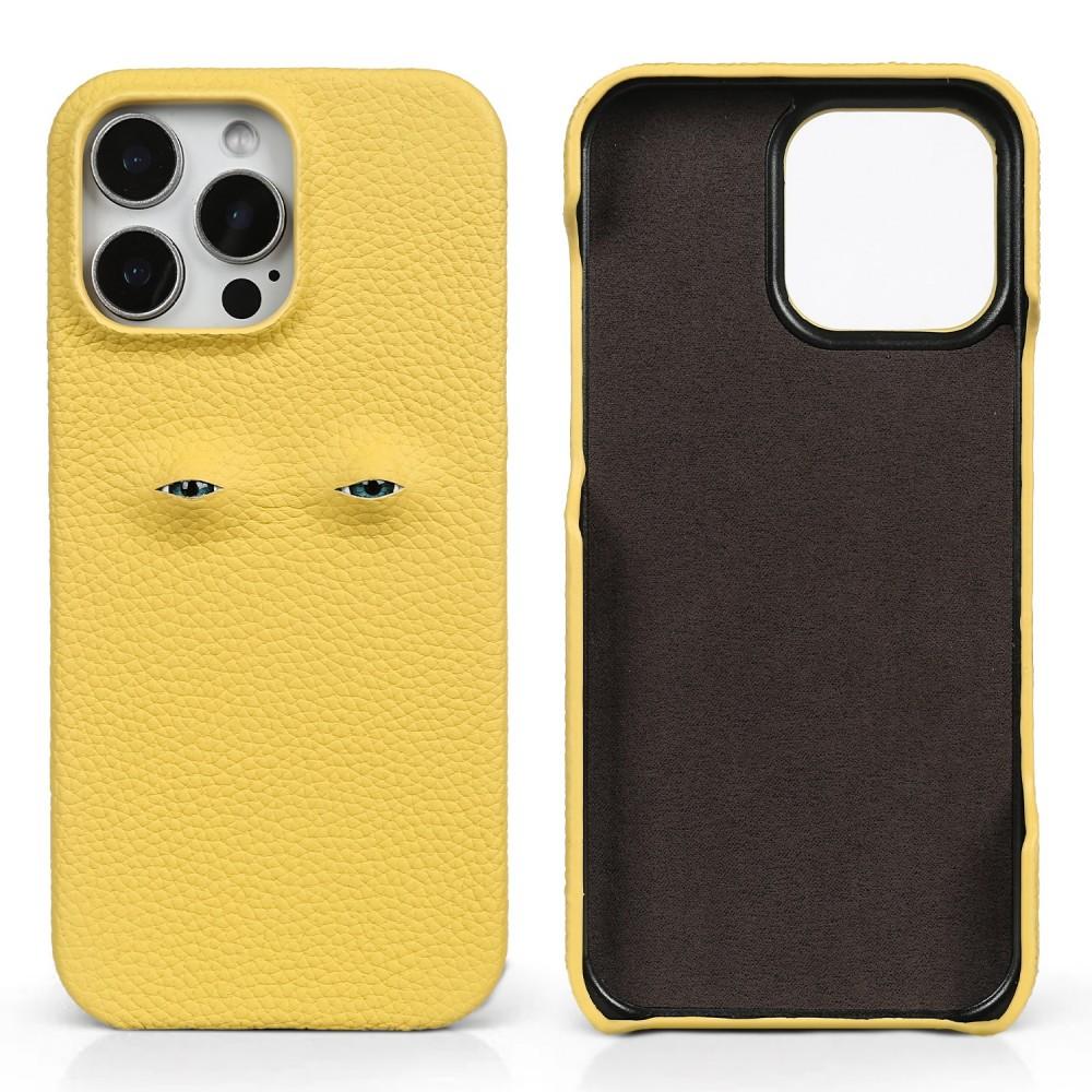 Уникальный дизайн глаз Чехол из натуральной кожи для Iphone 16 Pro Max 18Pro 17 14 13 12 Защитный задний чехол-бампер Персональный Coque Capa