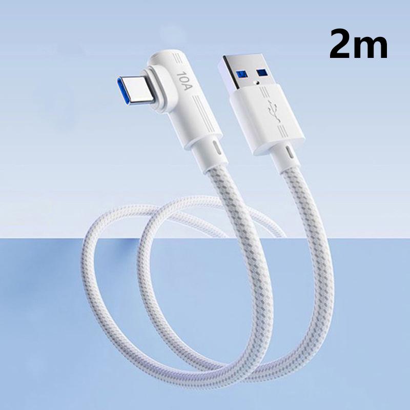 240 В Super Flash Зарядный Кабель Данных USB на Type C Угловой 90° Кабель Данных 1 м / 1,5 м / 2 м / Быстрая Зарядка