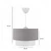 Cake Single Pendant Lamp Anthracite Color Bedroom Living Room Fabric Chandelier