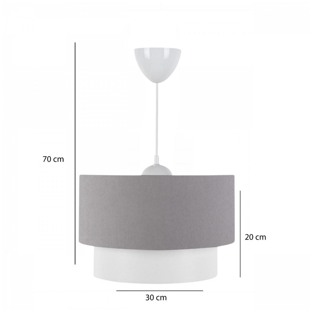Cake Single Pendant Lamp Anthracite Color Bedroom Living Room Fabric Chandelier