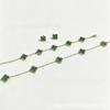 13mm Clover Pendant Necklace Earrings Set In Titanium Steel Light Luxury Floral Jewelry Women Men