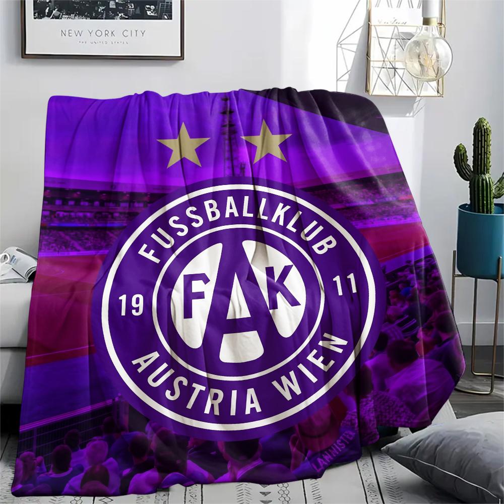 Austria Vienna FC Emblem,pattern Flannel Blanket, High quality Comfortable for All Seasons, Home Decor, Warmth and Comfort, Perfect for Gifts.