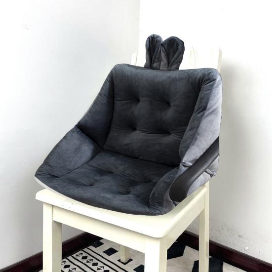 Подушка для сидения в офисе и дома, утолщенная, ультрамягкая, декор в виде кроличьих ушек, с поддержкой спины, снижающая стресс, нескользящая, подушка для кресла-качалки, автомобиля