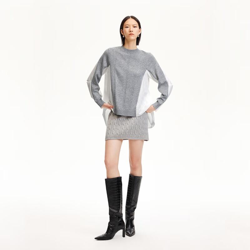 VEROMODA Women's Color Block Wool Blend Knit Sweater