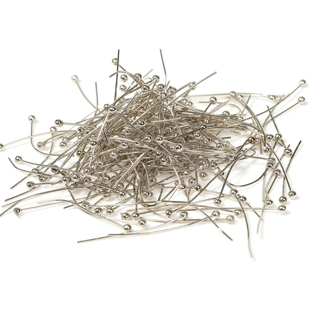 200pcs/lot 18 20 24 30 35 40 mm Gold Silver Metal Ball Head Pins for DIY Jewelry Making Head pins Findings Supplies Wholesale
