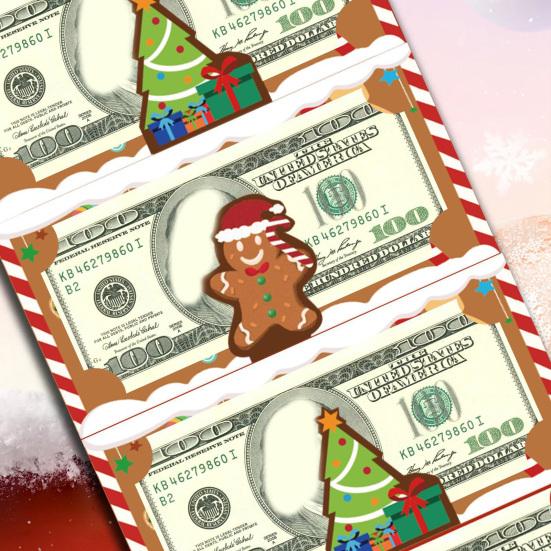 Рождественский красный конверт-держатель для денег с 6 отделениями, коробка для наличных/подарочных карт для праздника «Сделай сам», держатель для подарочной карты-сюрприза на Рождество