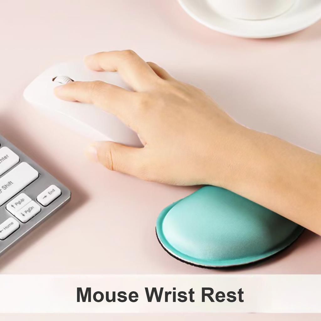 Ergonomic Memory Foam Mouse Wrist Rest Pad Lycra Fabric Pad Cushion for Computer Offices Work PC Gaming Office Workers