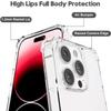 Protective Case - TPU - for iPhone 15 Pro - Shockproof - Transparent - 2 Tempered Glasses