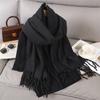 Luxury 2 Colours Cashmere Scarf Women Autumn Winter Shawl Pashmina Handkerchief Lady Pareo Soft Outdoor Windproof Travel Bufanda