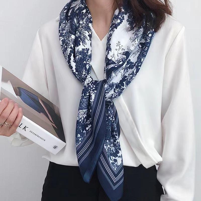 Фэнтезийные джунгли, шелковый креп-сатин квадратный шарф женский весенне-осенний универсальный шарф из тутового шелка производитель