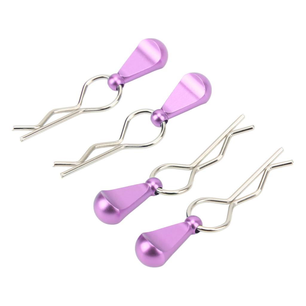 4Pcs Metal RC Car Body Clips with Pull Tabs for 18 110 Remote Control Car Upgrade Parts Purple