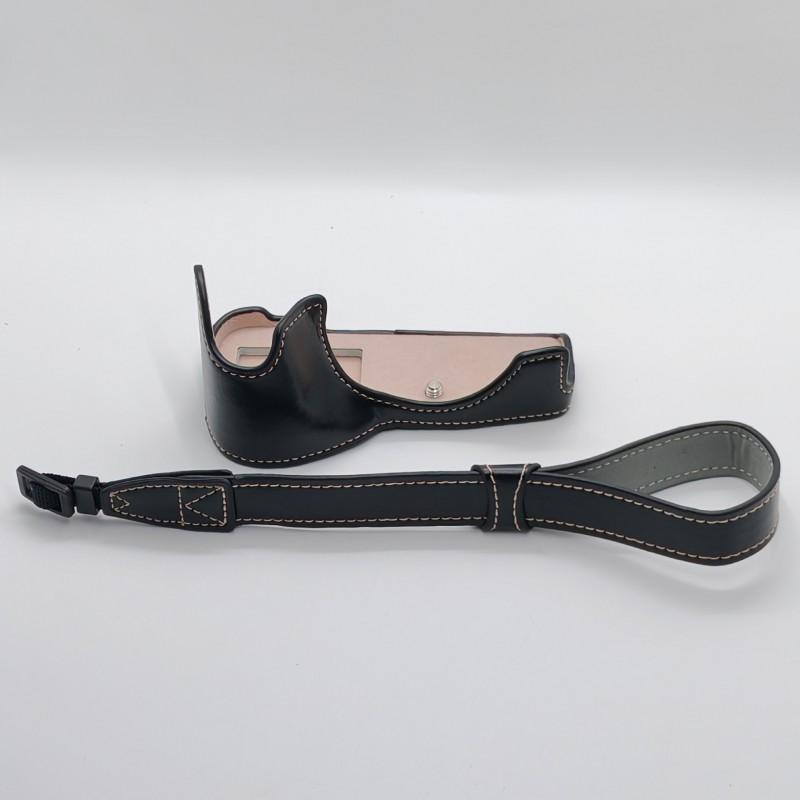 Camera Base Grip Cover With Wrist Strap Panasonic Lumix G80 G85 G95 G95D PU Protective Half Shell Case