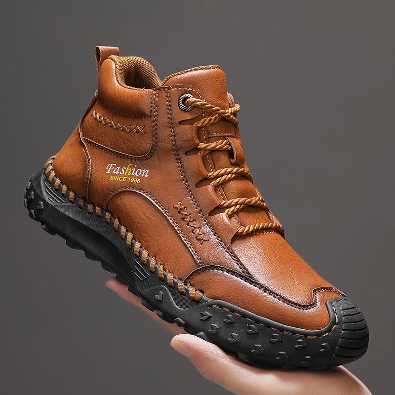 Осень / Весна Мужские ботинки ручной работы Удобные ботильоны для мужчин Повседневная обувь Рабочая обувь Мужские ботильоны Челси