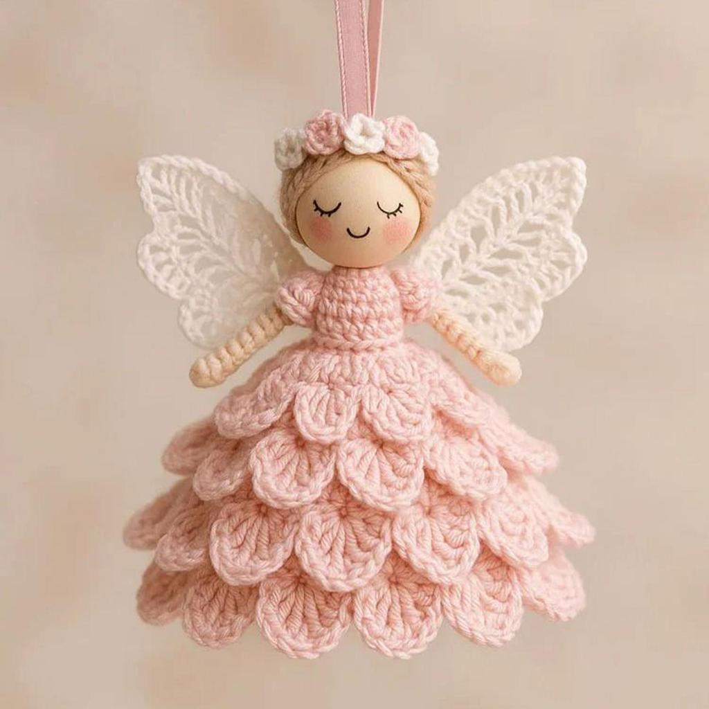 Crochet Kit Angel Doll Ornament Knitting Set Crochet Craft Kit For Beginner Adult Handmade DIY Craft Crocheting Supplies Tool