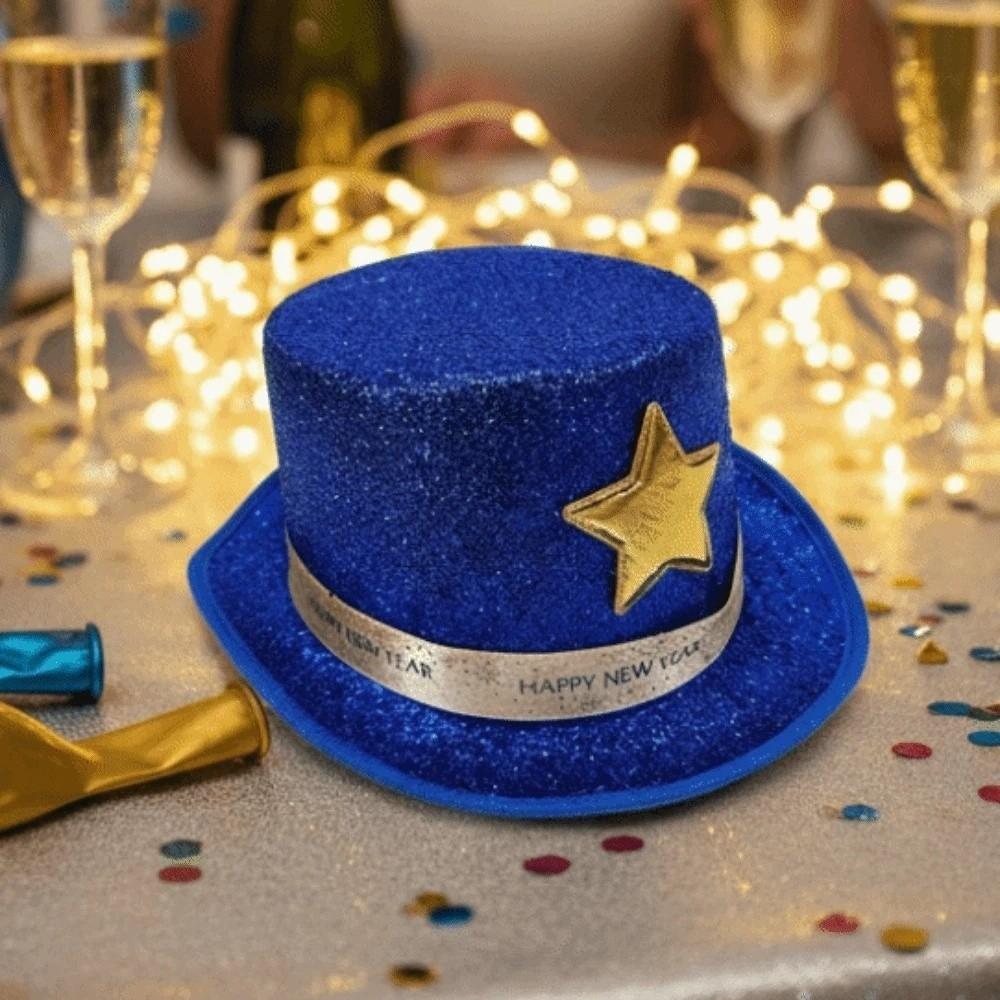 Felt Shiny Jazz Hat Woolen Suit Top Hat Live Show Festival Party Cap Women
