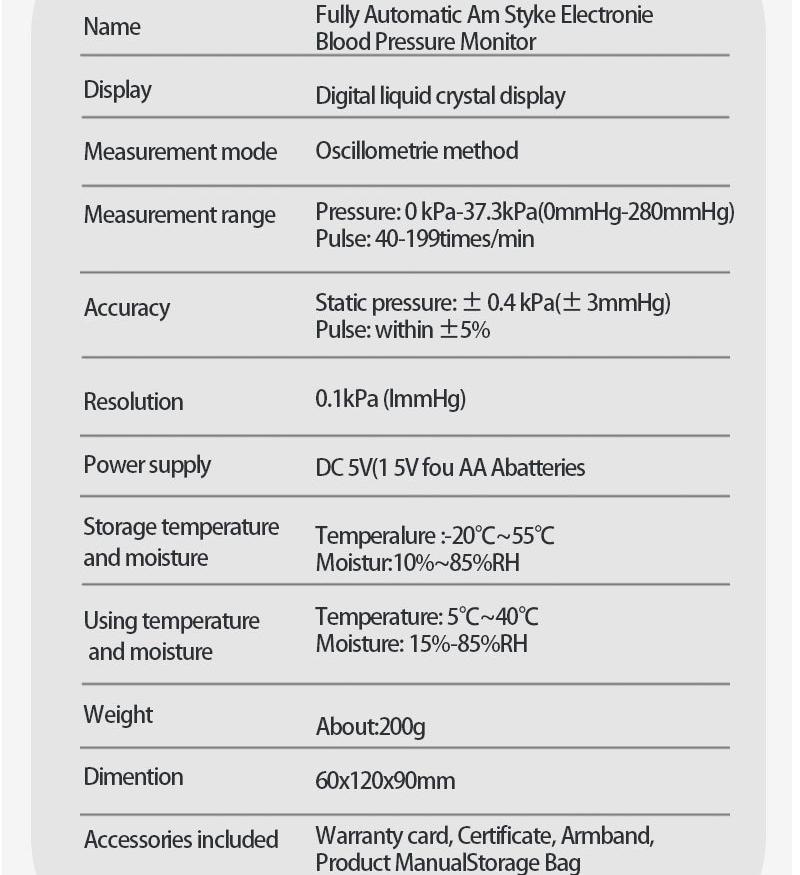 Автоматический тонометр, интеллектуальный светодиодный полноэкранный электронный монитор артериального давления на плече, прибор для измерения артериального давления на плече