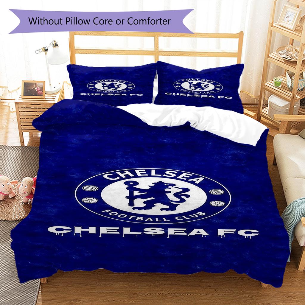 The Blues logo Pattern Bedding Quilt Set Quilt Cover Pillowcase Home Decoration Birthday Gift (1 * duvet cover + 2 * pillowcase, without core)