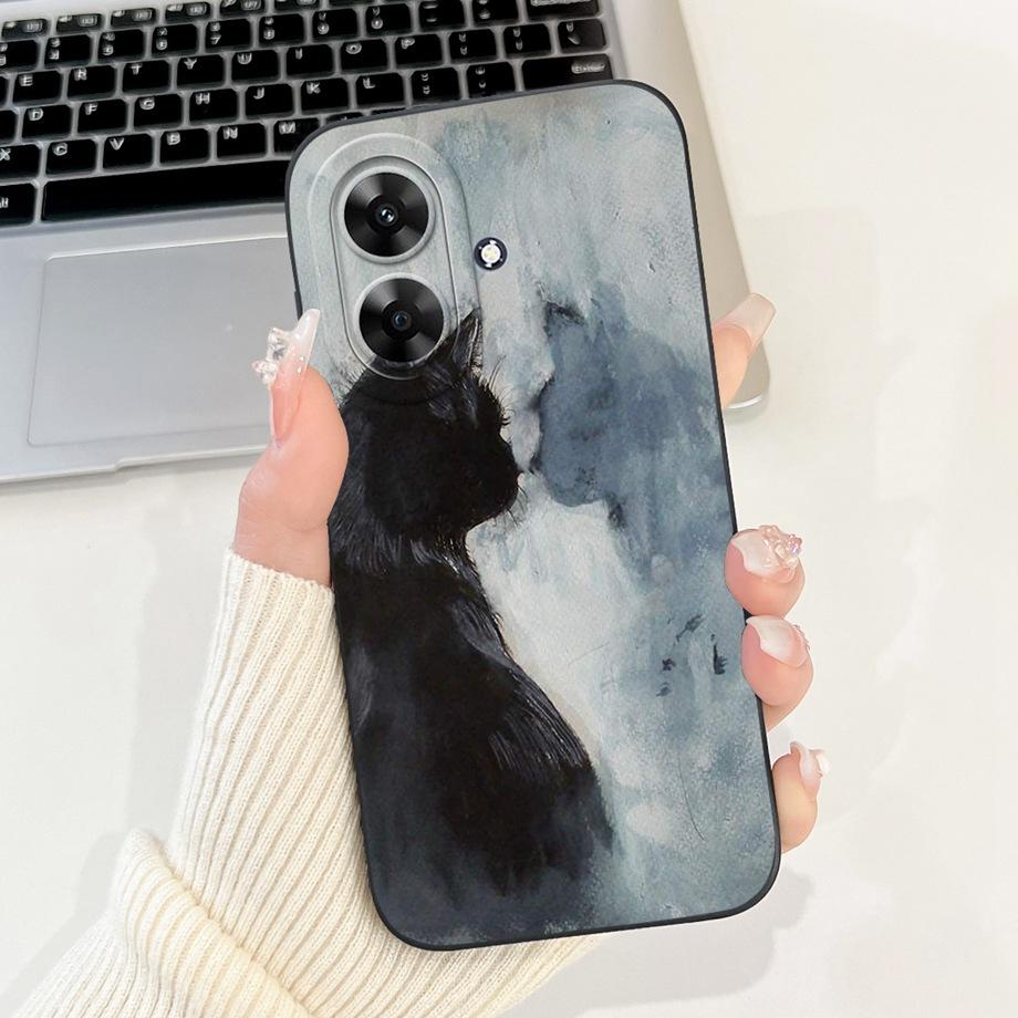 Мягкий силиконовый чехол для телефона Realme Note 60 60x / Realme C61 India Narzo N61 Funda Мультяшные животные Цветок Модный печатный чехол