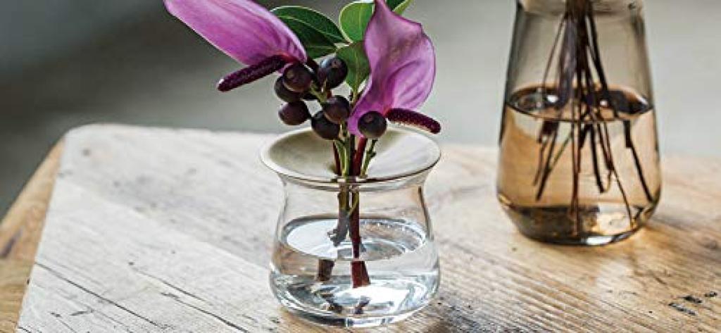 Kinto Ваза для цветов LUNA Base 80x70 мм Прозрачная 20331