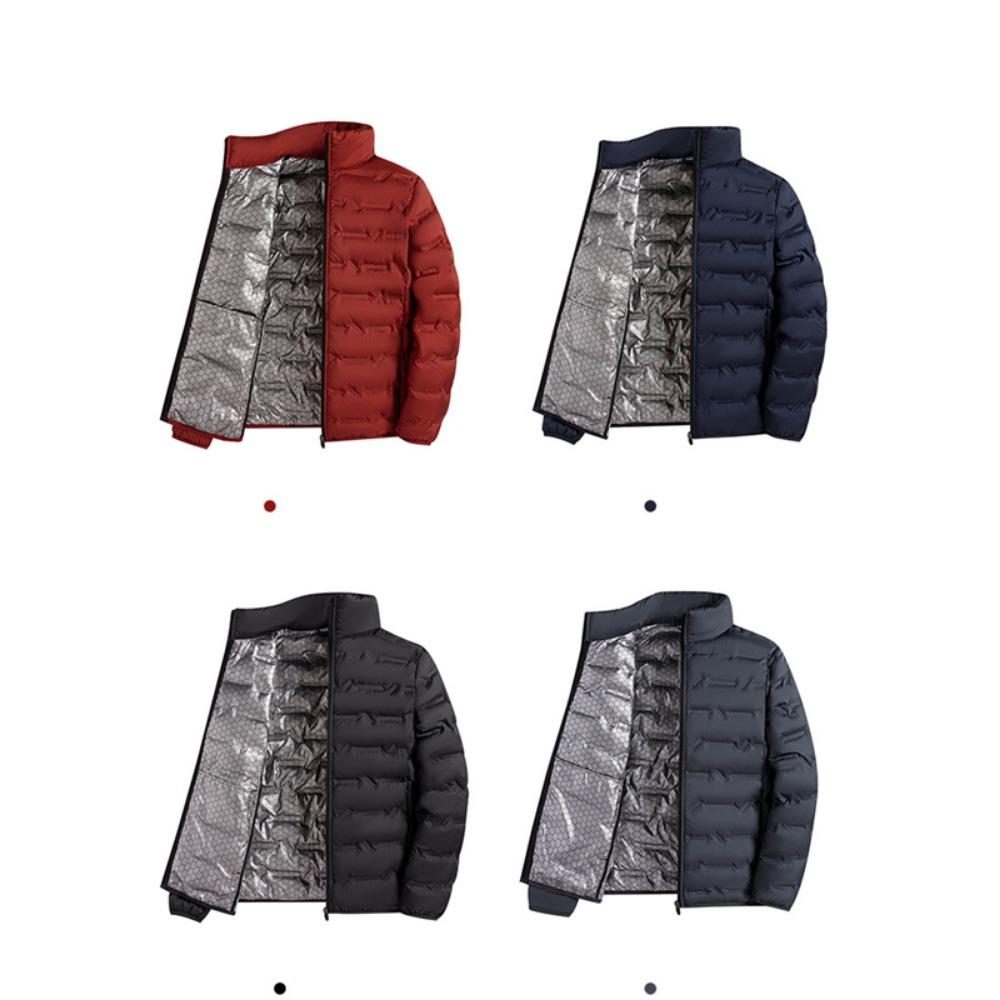 Графеновый самонагревающийся пуховик для мужчин, прочные ветрозащитные плиссированные пуховики с воротником-стойкой, классические теплые зимние куртки для мужчин