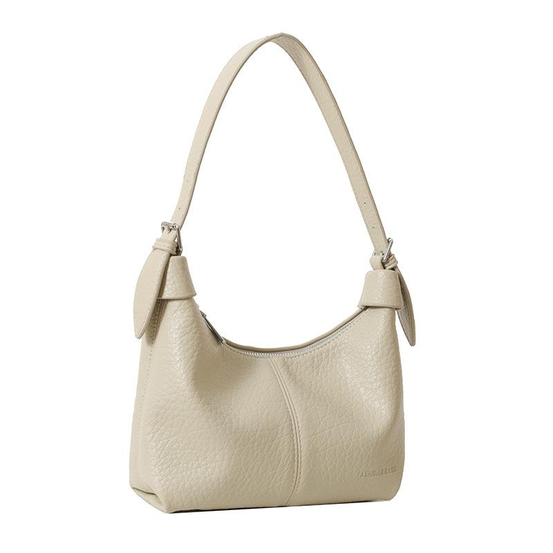 New Fashion Women's Underarm Shoulder Bags Textured Soft Leather Crossbody Bag French Vintage Simple Handbags