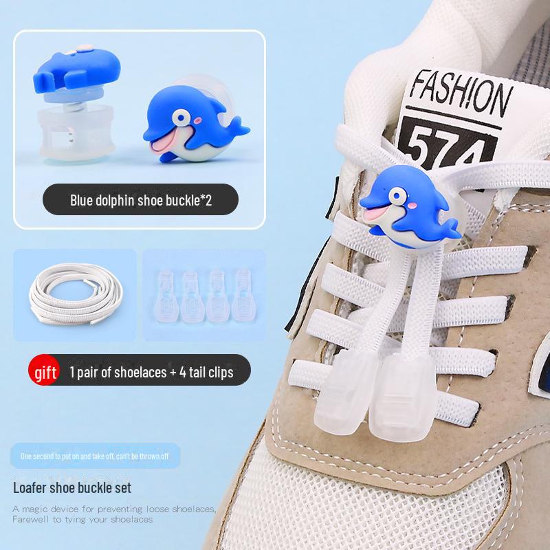 Детская пряжка для обуви без завязок с рисунком из мультфильма - декоративная застежка-пружинка