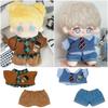 10cm Doll Clothes Blue Brown Changing Dress Game Doll Blouse Pants Suit Photo Prop Playing House Mini School Suit